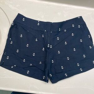 LOFT linen anchor shorts size 4